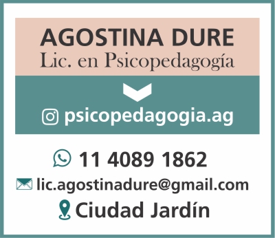 Agostina Dure lic en psicopedagogia